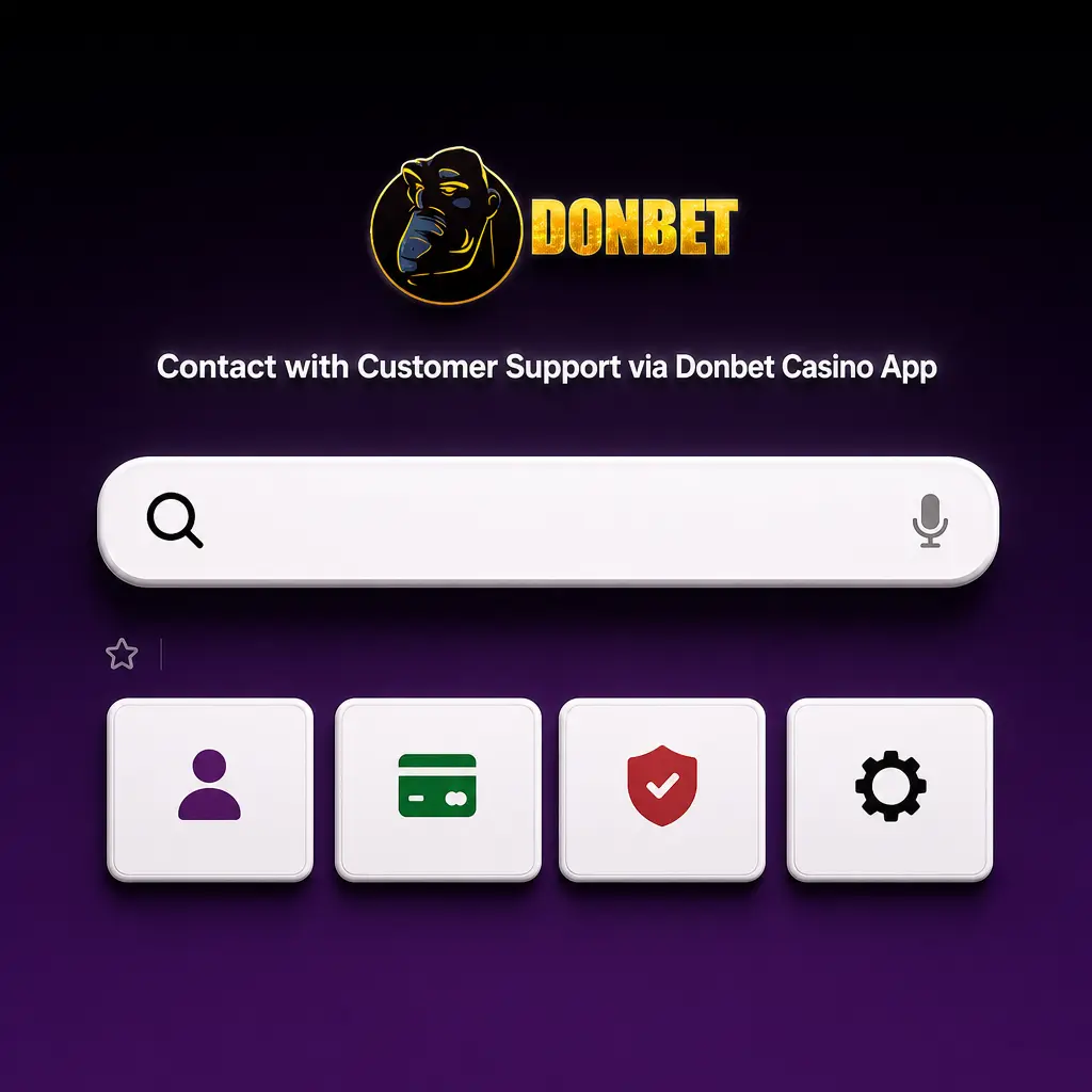 Customer support options in the Donbet Casino app