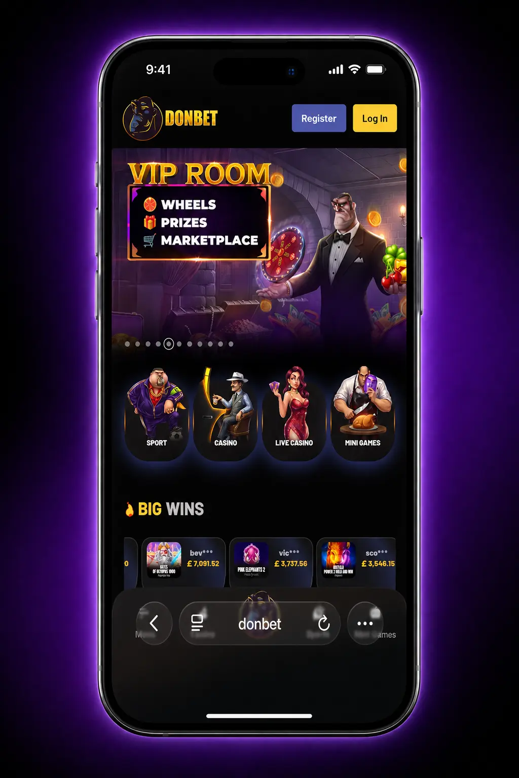 Donbet Casino app installation on iOS device