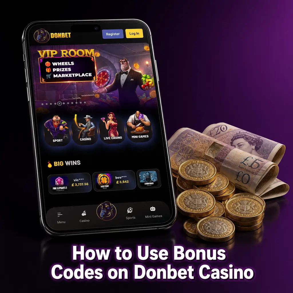Entering a bonus code during deposit at Donbet Casino
