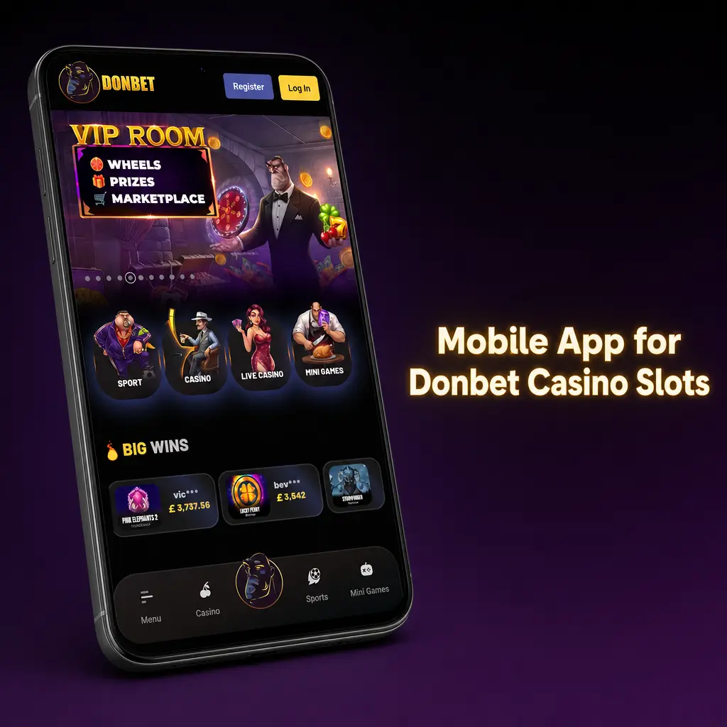 Donbet Casino mobile app slot lobby