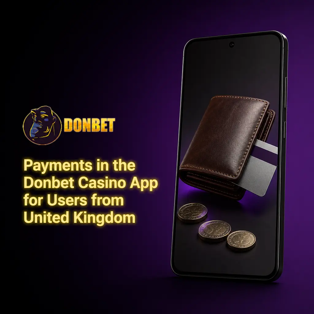 Payment methods available in the Donbet Casino app for UK players